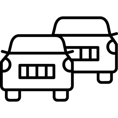 araba simgesi vektör illüstrasyonu, Solla 