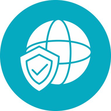 Koruma çizgisi simgesi, vektör illüstrasyonu