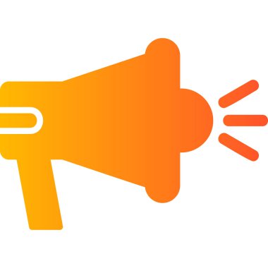 Megafon ikonu vektör illüstrasyonu