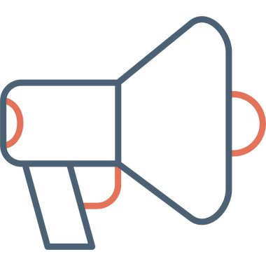 Megafon ikonu vektör illüstrasyonu