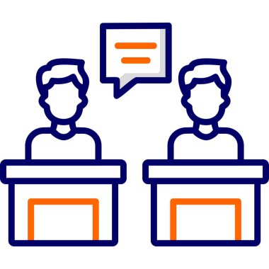 Mobil ve web siteleri için tartışma web simgesi.