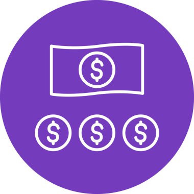 para işareti vektörü düz simge minimumu çizgi pictogram