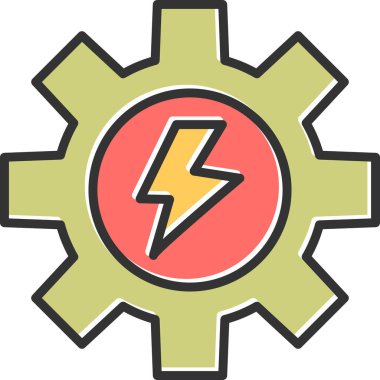 Güç Ağı simgesi basit illüstrasyon