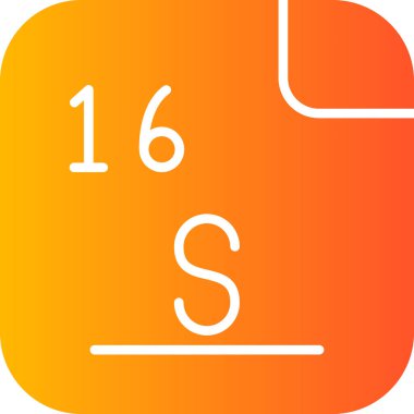 Sülfür, kimyasal element, ağ basit illüstrasyon