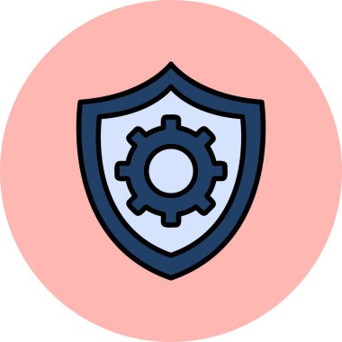 Koruma çizgisi simgesi, vektör illüstrasyonu