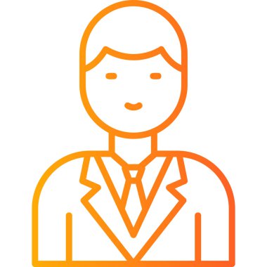 Businessman User logo, simple icon for web page 