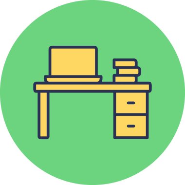 Ofis tablo simgesinin vektör illüstrasyonu