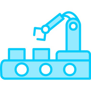 Otomasyon. Web simgesi basit illüstrasyon