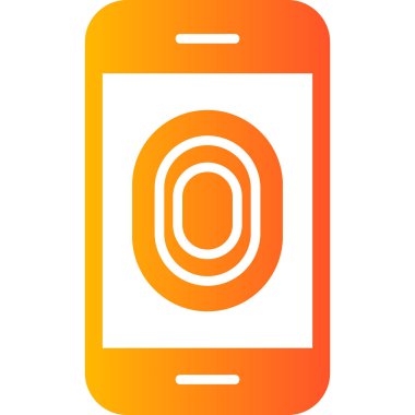 Parmak izi simgesinin vektör illüstrasyonu