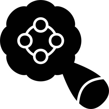 Çıngırak oyuncağı simgesi, vektör illüstrasyonu basit tasarım