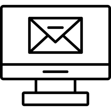 E-posta. Web simgesi basit illüstrasyon 