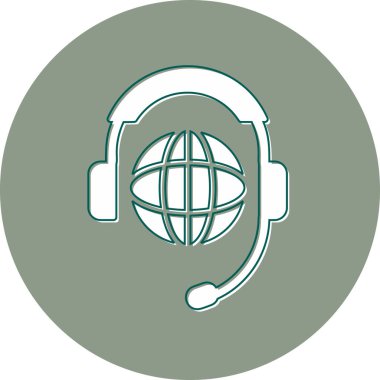 Çağrı merkezi simgesinin vektör illüstrasyonu