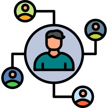 Modern ağ simgesi, vektör illüstrasyonu