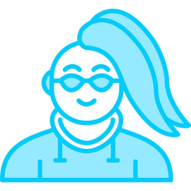 kadın web simgesi vektör illüstrasyonu