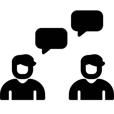 Çalışma sohbeti modern simge, vektör illüstrasyonu