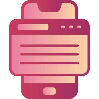 Smartphone Simgesi, vektör illüstrasyonu