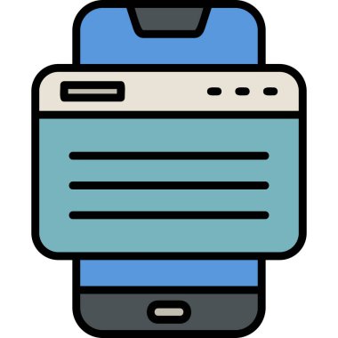 Smartphone Simgesi, vektör illüstrasyonu