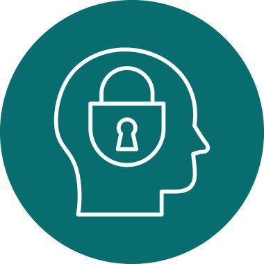 Güvenlik kilidi web simgesi basit illüstrasyon 