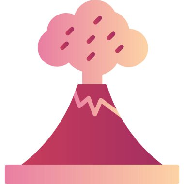 Yanardağ. Web simgesi basit illüstrasyon 