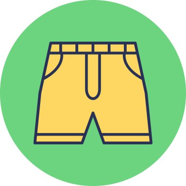 Şort. Web simgesi basit illüstrasyon  