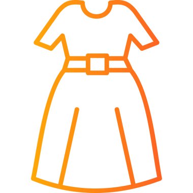 Güzel kız elbisesi. vektör illüstrasyonu