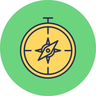 Pusula. Web simgesi basit tasarım