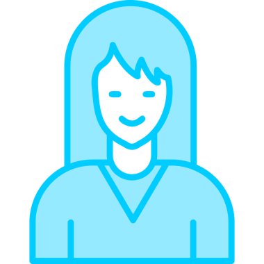 kadın web simgesi vektör illüstrasyonu