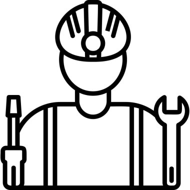 Profesyonel mühendis, web simgesi basit tasarım