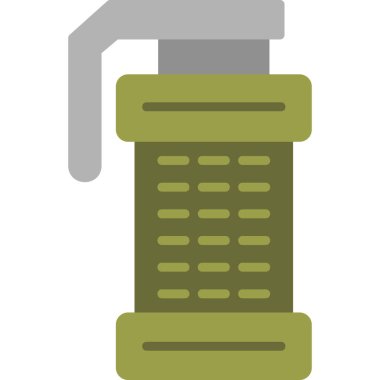  Sis bombası. Web simgesi vektör illüstrasyonu