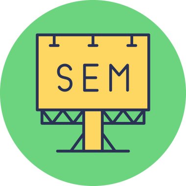 Reklam panosu. Web simgesi basit illüstrasyon