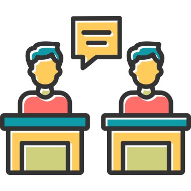 Mobil ve web siteleri için tartışma web simgesi.