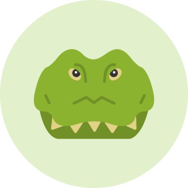 Timsah, web simgesi basit illüstrasyon