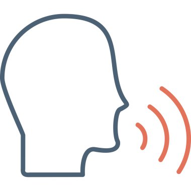 İnsan konuşması. Web simgesi basit illüstrasyon