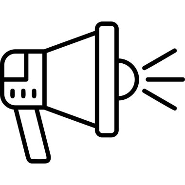 Megafon. Web simgesi basit illüstrasyon