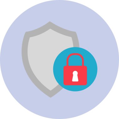 Koruma çizgisi simgesi, vektör illüstrasyonu