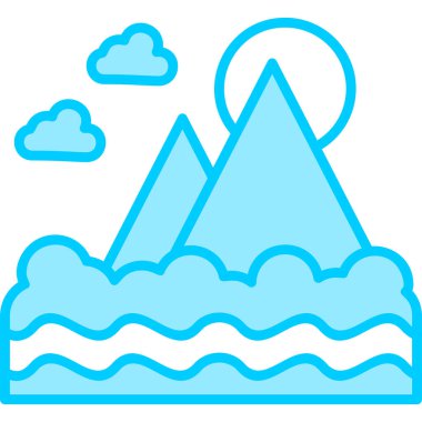 dağlar web simgesi çizimi