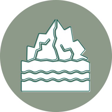 Buzdağı simgesi, modern tasarım illüstrasyonu