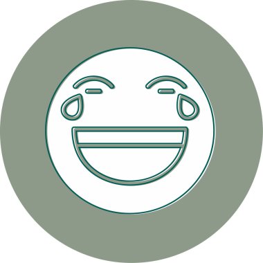 Gülen surat ikonu. çizgi film vektör illüstrasyonu