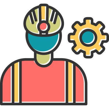 Mühendis, web simgesi basit tasarım