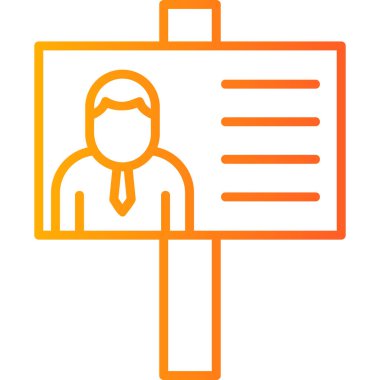 Kampanya düz simgesi. vektör illüstrasyonu