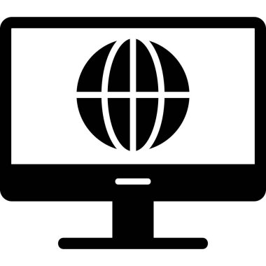 lcd. Web simgesi basit illüstrasyon