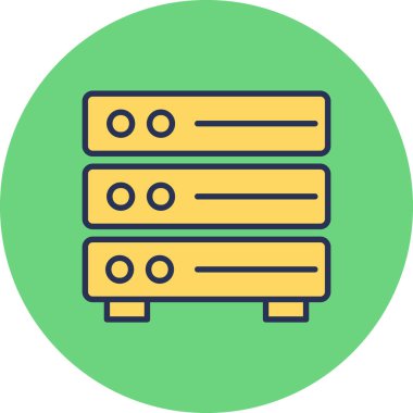 Sunucu. Web simgesi basit illüstrasyon