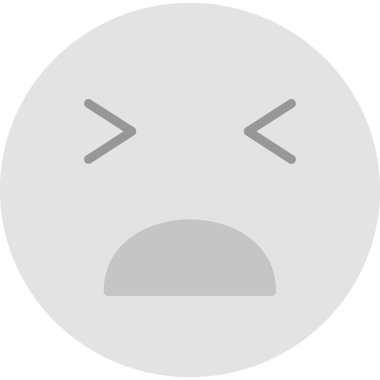 Emoji yüzü, acı, acı illüstrasyon. 