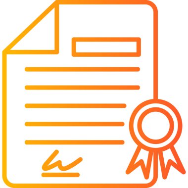 Sertifika. Web simgesi basit illüstrasyon