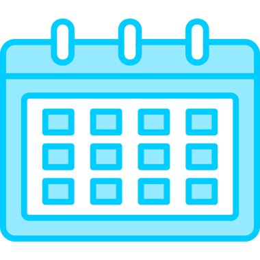 Takvim simgesi, vektör illüstrasyonu basit tasarım