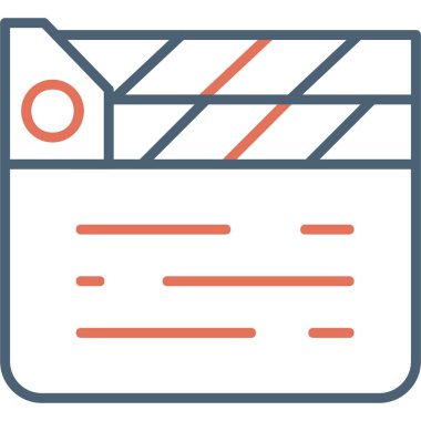 film klaket simgesi, basit illüstrasyon