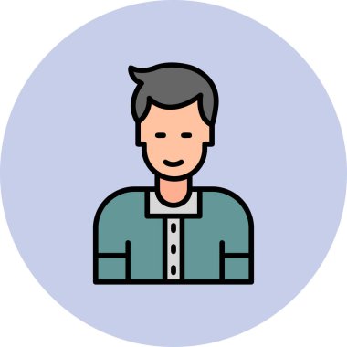 internet user, graphic man logo, simple icon for web page 