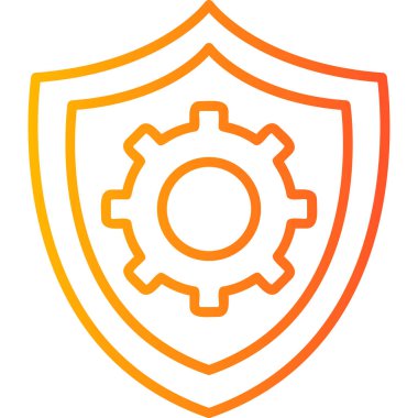 Koruma çizgisi simgesi, vektör illüstrasyonu