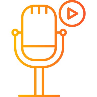 medya podcast 'i. Web simgesi basit tasarım