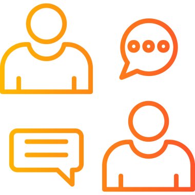 Konuş. Web simgesi basit illüstrasyon